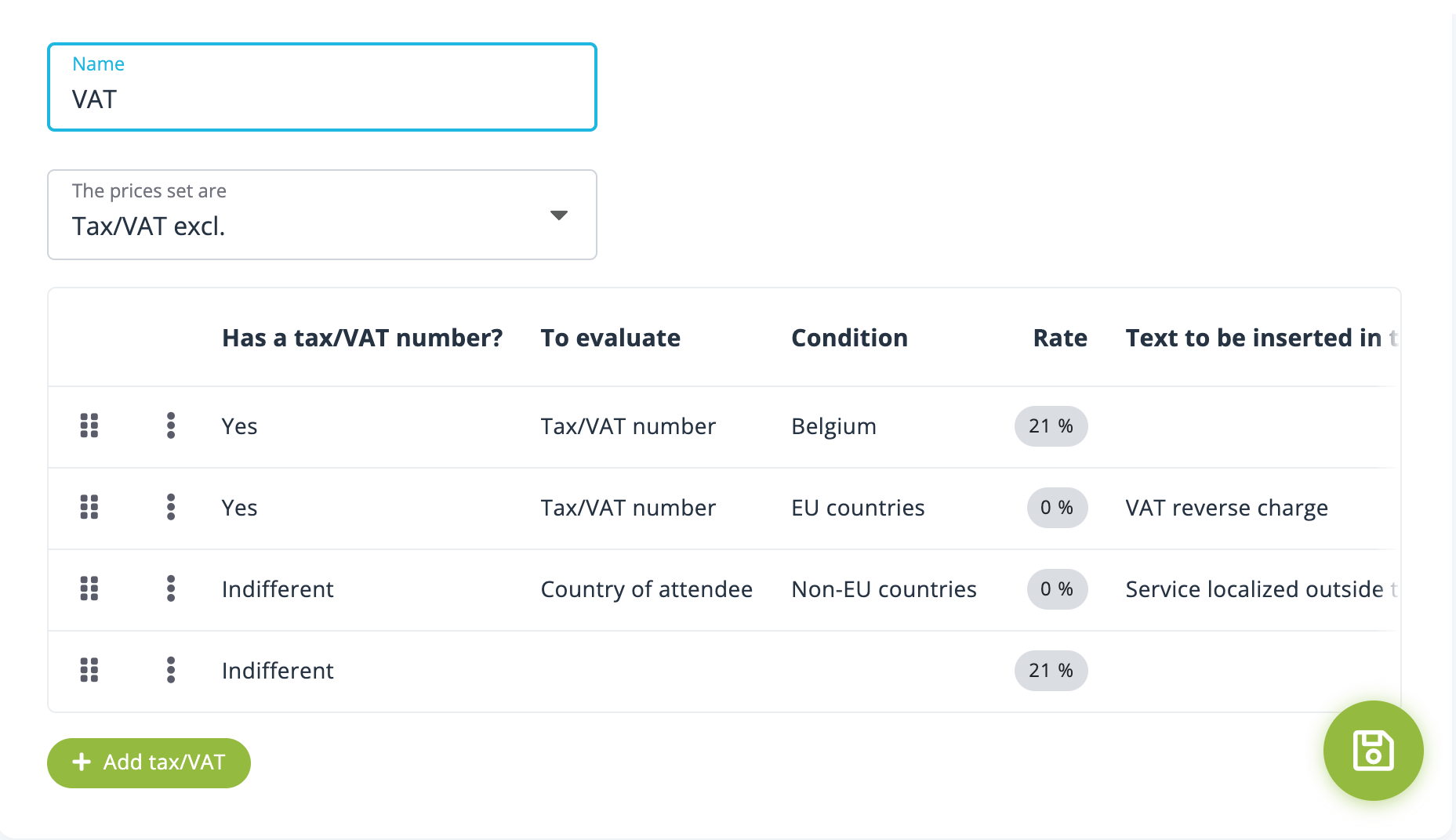 VAT rule for VOD like online event