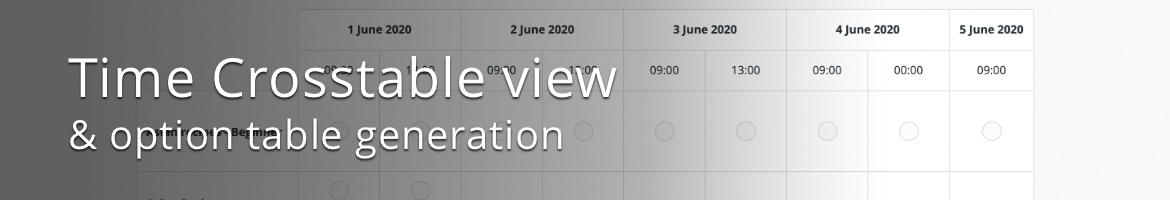 Time crosstable view