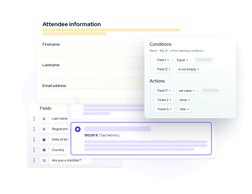 idloom event registration software - Registration Form, tickets and conditional logic